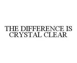 THE DIFFERENCE IS CRYSTAL CLEAR trademark