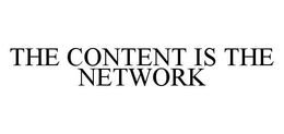 THE CONTENT IS THE NETWORK trademark