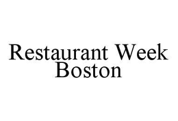 RESTAURANT WEEK BOSTON trademark