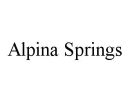 ALPINA SPRINGS trademark