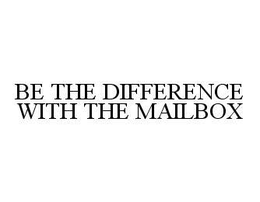 BE THE DIFFERENCE WITH THE MAILBOX trademark