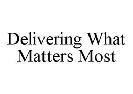 DELIVERING WHAT MATTERS MOST trademark