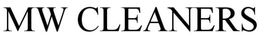 MW CLEANERS trademark