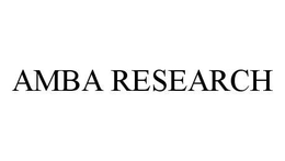 AMBA RESEARCH trademark