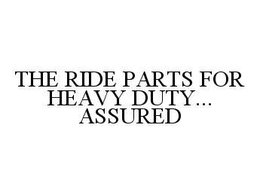 THE RIDE PARTS FOR HEAVY DUTY... ASSURED trademark