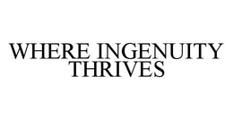 WHERE INGENUITY THRIVES trademark