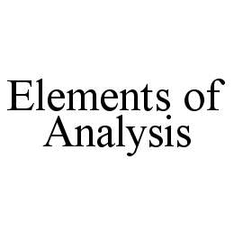 ELEMENTS OF ANALYSIS trademark