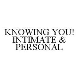 KNOWING YOU! INTIMATE & PERSONAL trademark
