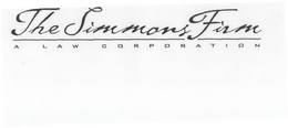 THE SIMMONS FIRM A LAW CORPORATION trademark