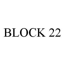 BLOCK 22 trademark