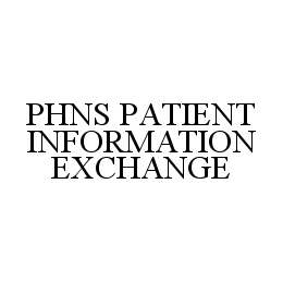 PHNS PATIENT INFORMATION EXCHANGE trademark