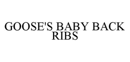 GOOSE'S BABY BACK RIBS trademark