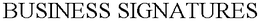 BUSINESS SIGNATURES trademark