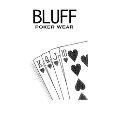 BLUFF POKER WEAR trademark