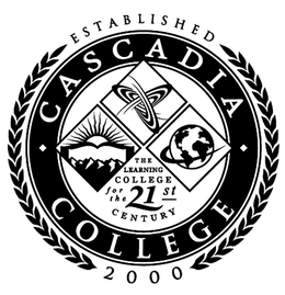 CASCADIA COLLEGE ESTABLISHED 2000 THE LEARNING COLLEGE FOR THE 21ST CENTURY trademark