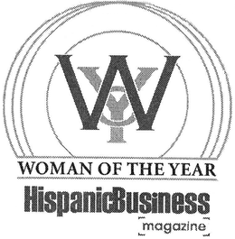 HISPANIC BUSINESS MAGAZINE WOY WOMAN OF THE YEAR trademark