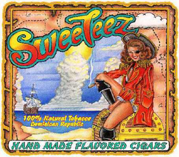 SWEETEEZ HAND MADE FLAVORED CIGARS 100% NATURAL TOBACCO DOMINICAN REPUBLIC trademark