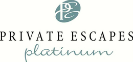 PE PRIVATE ESCAPES PLATINUM trademark