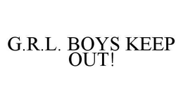 G.R.L. BOYS KEEP OUT! trademark