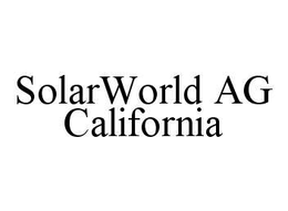 SOLARWORLD AG CALIFORNIA trademark