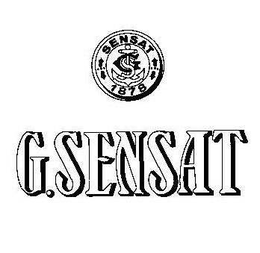 GS SENSAT 1878 G. SENSAT trademark