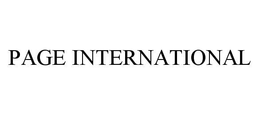 PAGE INTERNATIONAL trademark
