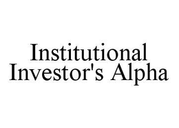 INSTITUTIONAL INVESTOR'S ALPHA trademark