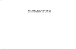 VON ALLEN TIEREN EMPFOHLEN RECOMMENDED BY ALL ANIMALS trademark
