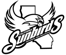 CALIFORNIA SUNBIRDS NATIONAL PRO FASTPITCH trademark