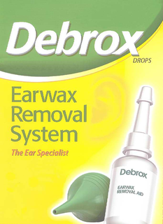 DEBROX DROPS EARWAX REMOVAL SYSTEM THE EAR SPECIALIST DEBROX EARWAX REMOVAL AID trademark