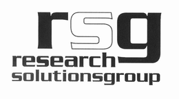 RSG RESEARCH SOLUTIONSGROUP trademark