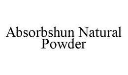 ABSORBSHUN NATURAL POWDER trademark