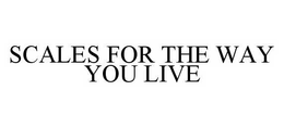 SCALES FOR THE WAY YOU LIVE trademark