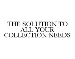 THE SOLUTION TO ALL YOUR COLLECTION NEEDS trademark