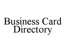 BUSINESS CARD DIRECTORY trademark