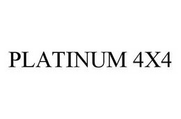 PLATINUM 4X4 trademark