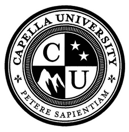 CAPELLA UNIVERSITY PETERE SAPIENTIAM CU trademark