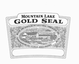 MOUNTAIN LAKE GOLD SEAL MADE AND BOTTLED BY GOLD SEAL VINEYARDS, INC.  HAMMONDSPORT, N.Y. SINCE 1865 ALCOHOL trademark