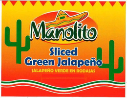 MANOLITO SLICED GREEN JALAPEÑO JALAPEÑO VERDE EN RODAJAS trademark