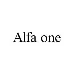 ALFA ONE trademark