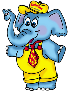 BUBBLES THE ELEPHANT ABC 123 trademark