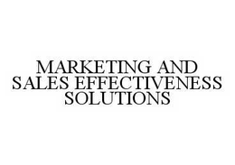 MARKETING AND SALES EFFECTIVENESS SOLUTIONS trademark