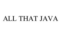 ALL THAT JAVA trademark