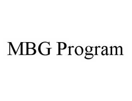 MBG PROGRAM trademark