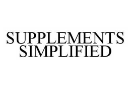 SUPPLEMENTS SIMPLIFIED trademark