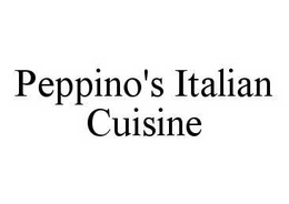 PEPPINO'S ITALIAN CUISINE trademark