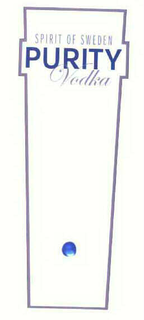 SPIRIT OF SWEDEN PURITY VODKA trademark