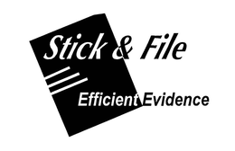 STICK & FILE EFFICIENT EVIDENCE trademark