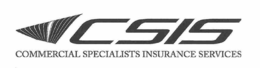 CSIS COMMERCIAL SPECIALISTS INSURANCE SERVICES trademark