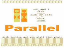 YOU AND I FREE EXISTING SIDE BY SIDE TOGETHER EQUAL PARALLEL SEEK JUSTICE AND YOU SHALL FIND PEACE trademark